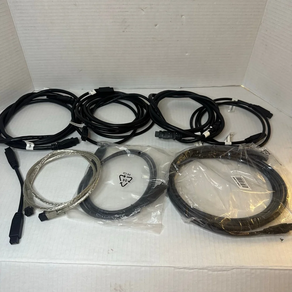 Lot of 8 FireWire 800 Cables (Various Lengths)